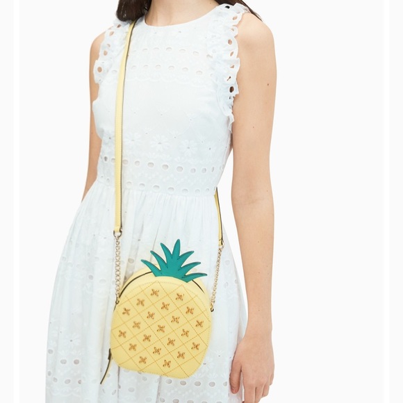 HP X2! KATE SPADE SUMMER PINEAPPLE FRUIT CROSSBODY - Picture 2 of 8